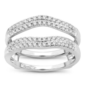14K 0.50CT DIAMOND RING GUARD.